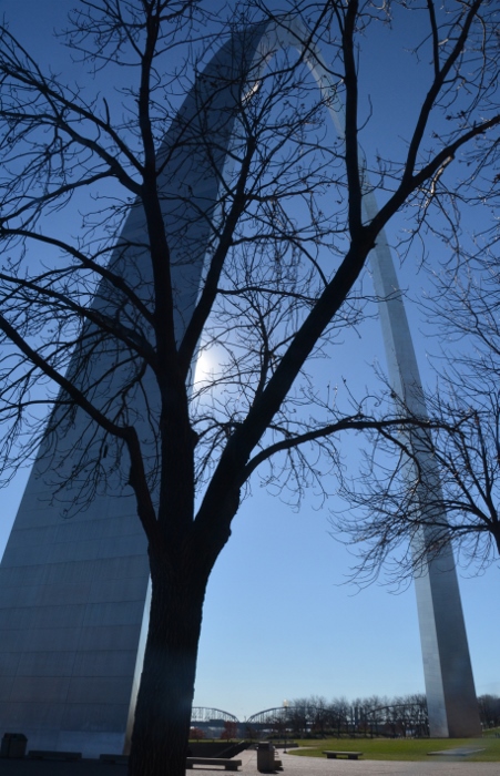 view of the arch from the ground